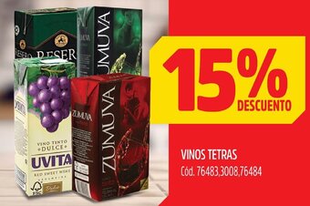 Supermercados Yaguar VINOS TETRAS oferta