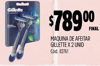 Supermercados Yaguar MAQUINA DE AFEITAR GILLETTE X 2 UNID Cód. 82761 oferta