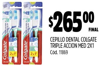 Supermercados Yaguar CEPILLO DENTAL COLGATE TRIPLE ACCION MED 2X1 oferta