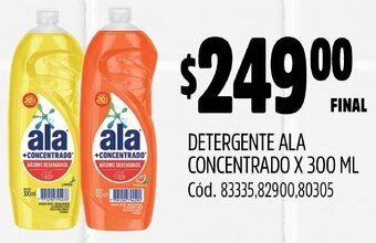 Supermercados Yaguar DETERGENTE ALA CONCENTRADO X 300 ML oferta