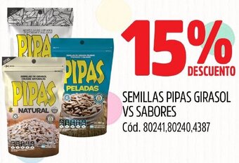 Supermercados Yaguar SEMILLAS PIPAS GIRASOL VS SABORES oferta