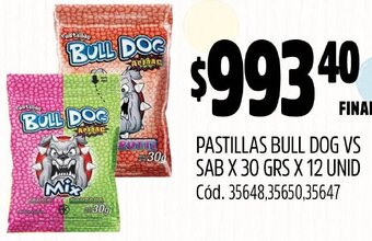 Supermercados Yaguar PASTILLAS BULL DOG VS SAB X 30 GRS X 12 UNID oferta