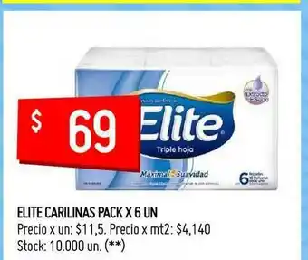 Walmart Elite Carilinas Pack 6un oferta