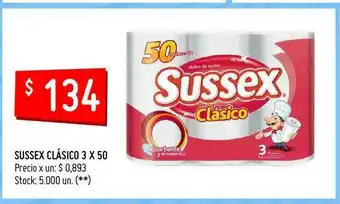 Walmart Sussex Clásico 3 x 50 oferta