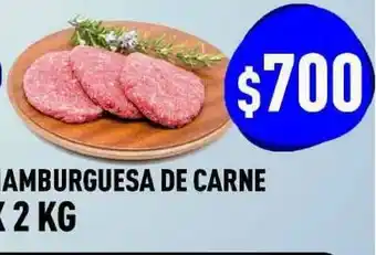 Supermercados Zeta Hamburguesa De Carne x 2kg oferta