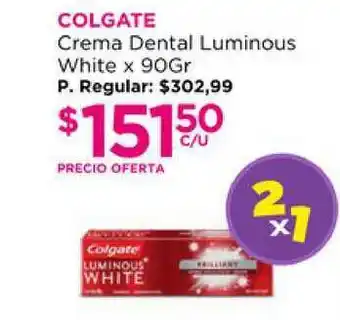 Punto de Salud Colgate Crema Dental Luminous White x 90gr oferta