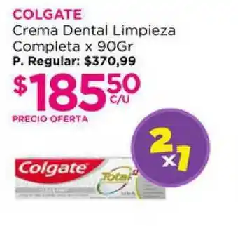 Punto de Salud Colgate Crema Dental Limpieza Completa x 90gr oferta