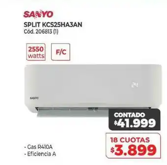 Naldo Lombardi Sanyo Split Kcs25ha3an oferta