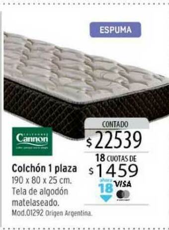 Authogar Colchón 1 Plaza Cannon oferta