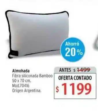 Authogar Almohada Fibra Siliconada Bamboo 50 x 70cm oferta