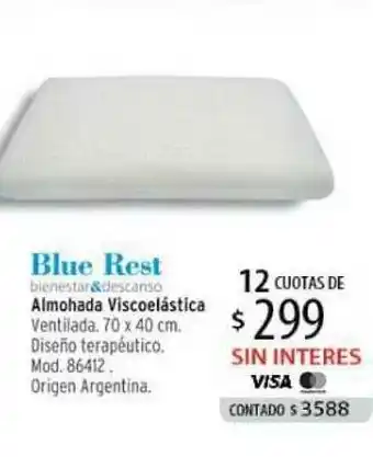Authogar Blue Rest Almohada Viscoelástica oferta