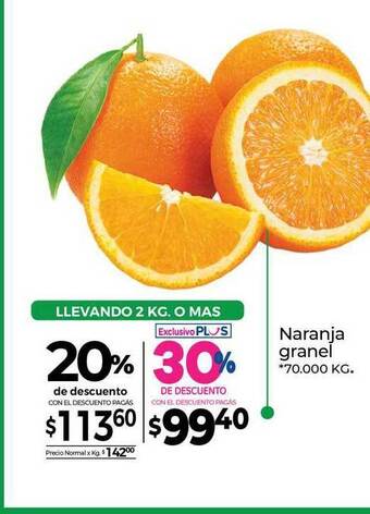 La Anonima Naranja Granel oferta