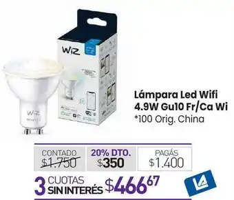La Anonima Lámpara Led Wifi 4.9w Gu10 Fr Ca Wi oferta