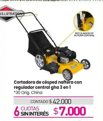 La Anonima Cortadora De Césped Naftera Con Regualdor Central Gha 3 En 1 oferta