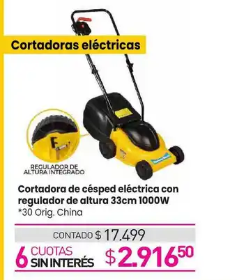 La Anonima Cortadora De Césped Eléctrica Con Regualdor De Altura 33cm 1000w oferta