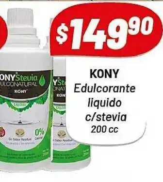Almacor Kony Edulcorante Líquido C Stevia 200cc oferta