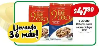 Almacor 9 De Oro Galletas Dulce Secas C Chips 120gr oferta