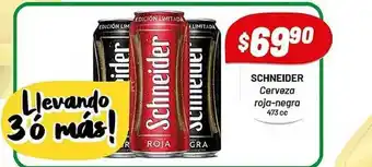 Almacor Schneider Cerveza Roja-negra 473cc oferta