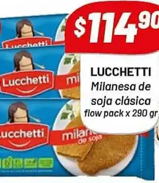 Almacor Lucchetti Milanesa De Soja Clásica x 290gr oferta
