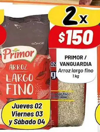 Almacor Primor Vanguardia Arroz Largo Fino 1kg oferta