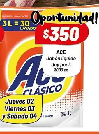 Almacor Ace Jabón Líquido Doy Pack 3000cc oferta