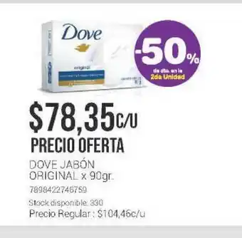 La Santé Dove Jabón Oriignal x 90gr oferta