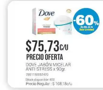 La Santé Dove Jabón Micelar Antistress x 90gr oferta