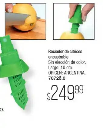 Tsu Cosméticos Rociador De Citricos Encastrable oferta