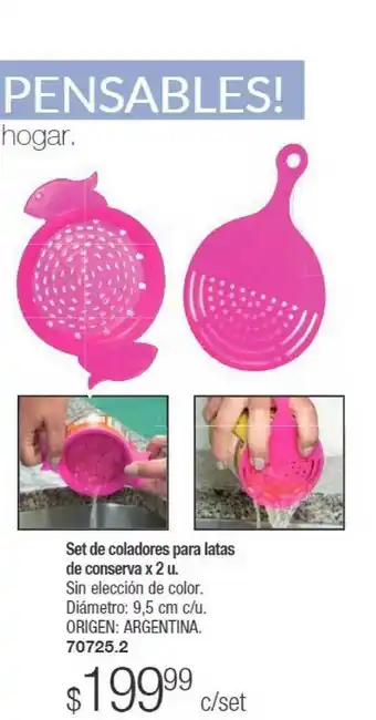 Tsu Cosméticos Set De Coladores Para Latas De Conserva oferta