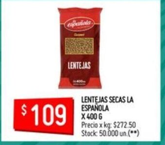 Changomas La Española Lentejas Secas x 400g oferta