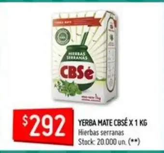 Changomas CBSé Yerba Mate x 1kg oferta