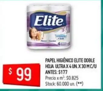 Changomas Elite Papel Higiénico Doble Hoja Ultra x 4un x 30m c/u oferta