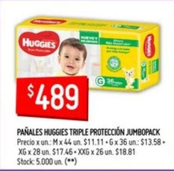 Changomas Huggies Pañales Triple Protección Jumbopack oferta