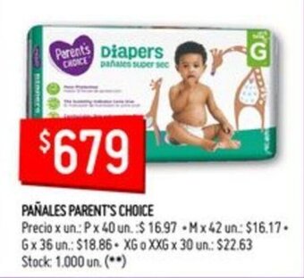 Changomas Parent's Choice Pañales oferta