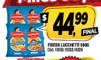 Supermercados Yaguar Lucchetti Fideos 500g oferta