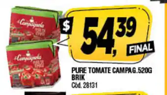 Supermercados Yaguar Campagnola Pure Tomate 520g oferta