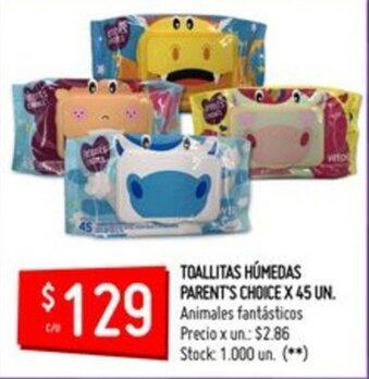 Changomas Parent's Choice Toallitas Húmedas x 45un oferta