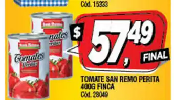Supermercados Yaguar San Remo Tomate 400g oferta