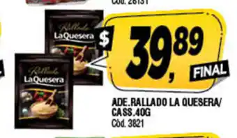 Supermercados Yaguar La Quesera Ade.Rallado Cass 400g oferta