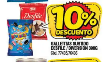 Supermercados Yaguar Desfile/Diversion Galletitas Surtido 390g oferta