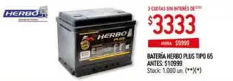 Changomas Herbo Batería Plus Tipo 65 oferta