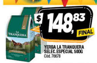 Supermercados Yaguar La Tranquera Yerba Selec. Especial 500g oferta