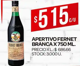 Supermercados DIA Fernet Branca Apertivo x 750ml oferta