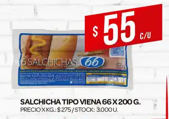 Supermercados DIA Salchicha Tipo Viena 66 x 200g oferta
