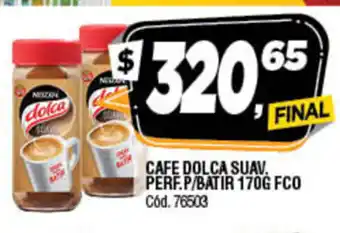 Supermercados Yaguar Dolca Cafe Suav. Perf. P/Batir 170g oferta