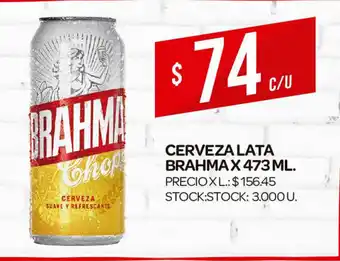 Supermercados DIA Brahma Cerveza Lata x 473ml oferta