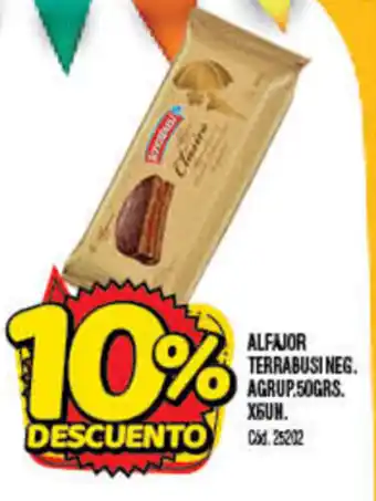 Supermercados Yaguar Alfajor Terrabusi Neg. Agrup.50grs oferta