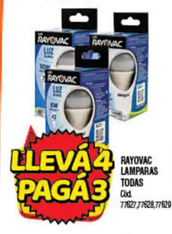Supermercados Yaguar Rayovac Lamparas Todas oferta