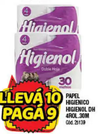 Supermercados Yaguar Higienol Papel Higienico Dh 4rol 30m oferta