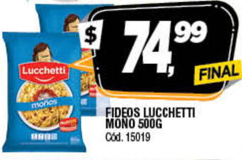 Supermercados Yaguar Lucchetti Fideos Mono 500g oferta